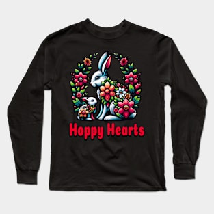 Hoppy Easter Mom Floral Long Sleeve T-Shirt